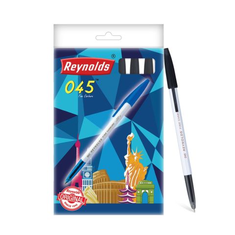 Reynolds 045 Ball Pen Black- Pack Of 10