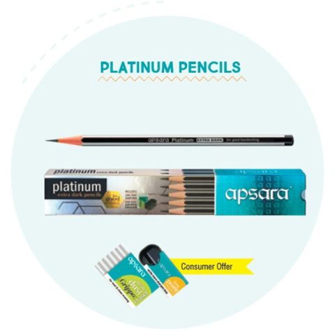 Apsara Platinum Pencil Pack of 10